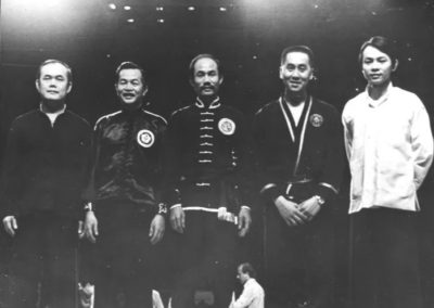 1974 Shum Leung, Kwong Teak Fu, Chan Pui, Ng Wai Hong and Sifu Chow in Puerto Rico
